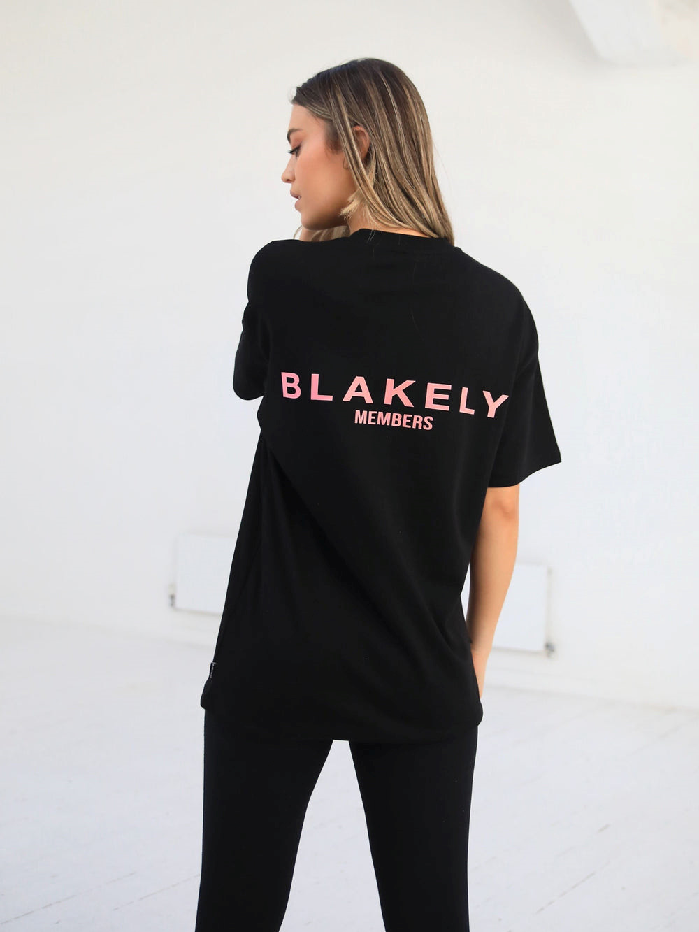 Blakely Womens Members Relaxed T-Shirt Mustat Pinkki | 8604573-KO